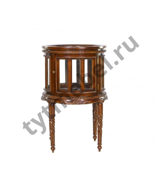 MJ-671. Чайный столик (массив красного дерева) NBA Pecan (итальян. орех), 50*50*80 см